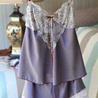 Bộ đùi ngủ 2 dây phi lụa