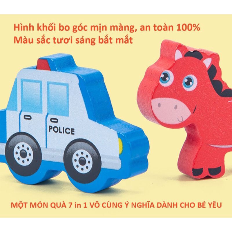 Đồ chơi gỗ 8 trong 1 - 89 và 92 chi tiết chữ cái Tiếng Anh và Tiếng Việt mẫu mới cho bé học và chơi câu cá ghép xếp hình