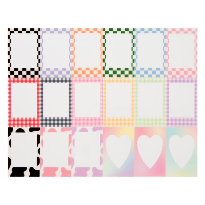 Toploader Decor ARTBOX Hàn Quốc Trang Trí Card Ảnh Photocard Polaroid 18 Khung Caro Nhiều Màu Sắc