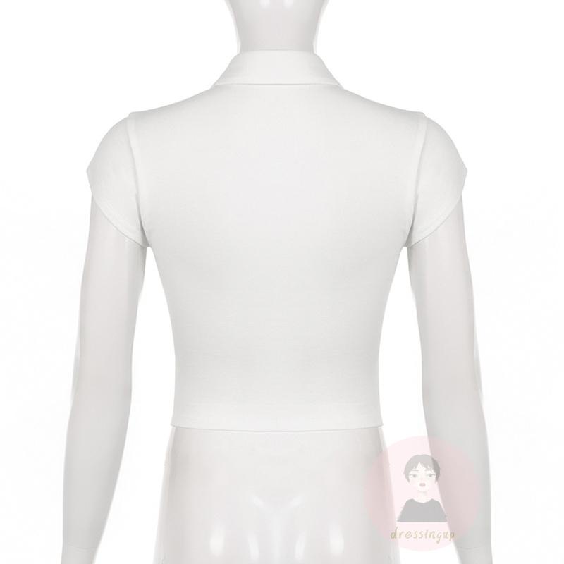 Áo Thun Ngắn Tay Dáng Ôm Màu Sắc Thời Trang Mùa Hè Cho Nữ