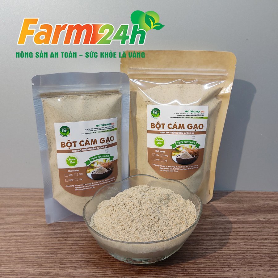Bột cám gạo sữa nguyên chất 100% dưỡng da, bảo vệ da từ bên trong, giúp da chắc khỏe, làm trắng da I Farm24h