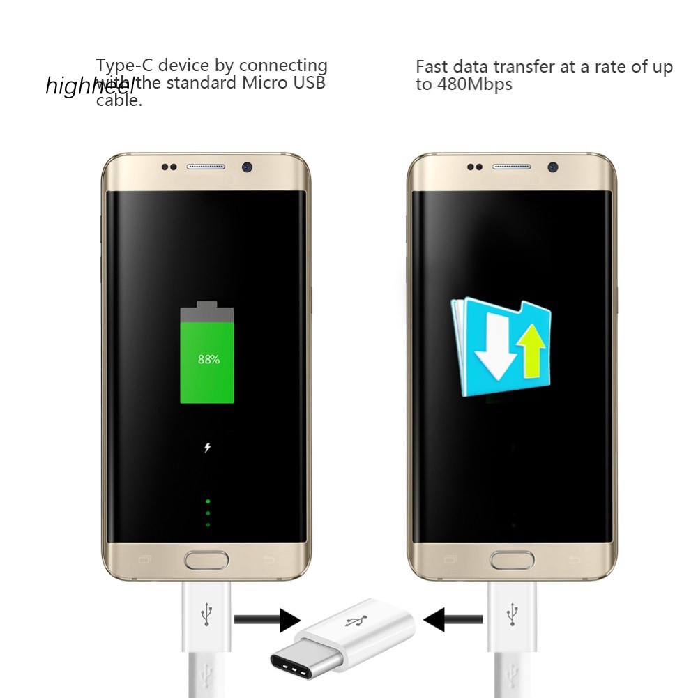 Đầu Chuyển Đổi Micro USB Cái Sang Type-C Đực OTG Cho Điện Thoại