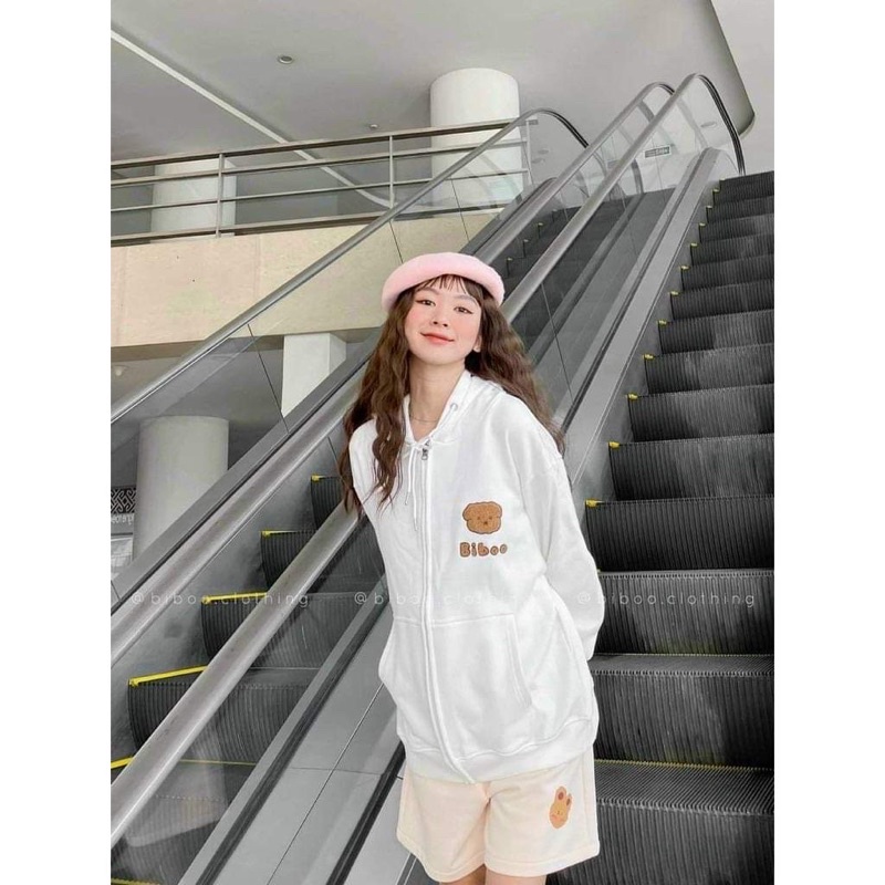 Áo khoác nỉ logo gấu Biboo TC6