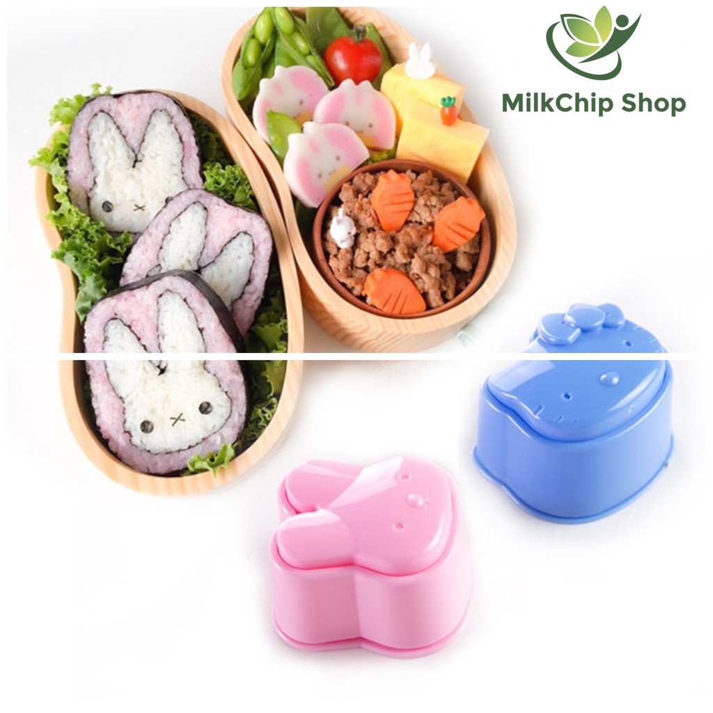 Khuôn Cơm Bento Ép Cơm Tạo Hình Thỏ Gấu Mèo Kitty Đáng Yêu Cho Bé Ăn Ngon Miệng (Bộ 3 Khuôn)