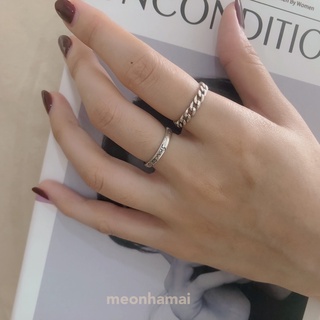 Nhẫn bạc smile ring MEONHAMAI