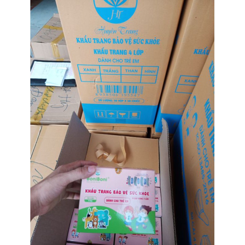 (sẵn nhiều loại) HỘP 50 KHẨU TRANG Y TẾ TRẺ EM 3 LỚP