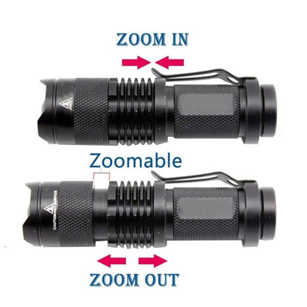 MUVAKO Đèn Pin LED UV Bằng Nhôm 3 Chế Độ Thiết Kế Di Động Tiện Dụng