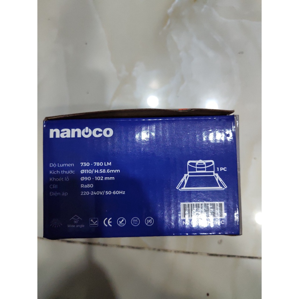Đèn led âm trần Downlight Nanoco 8W 12W 14W NDL08