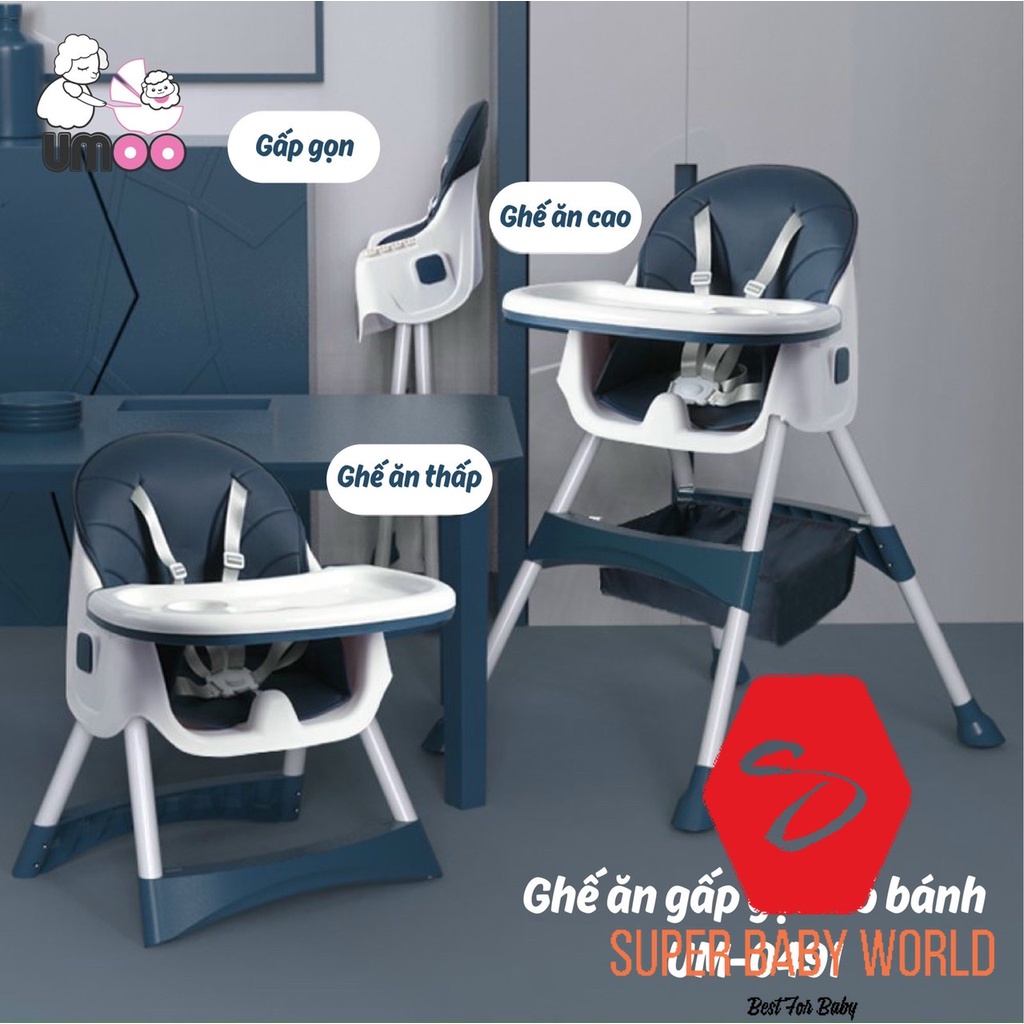 Ghế Ăn Gấp Gọn Umoo Có Bánh UM-04191 UM-0491