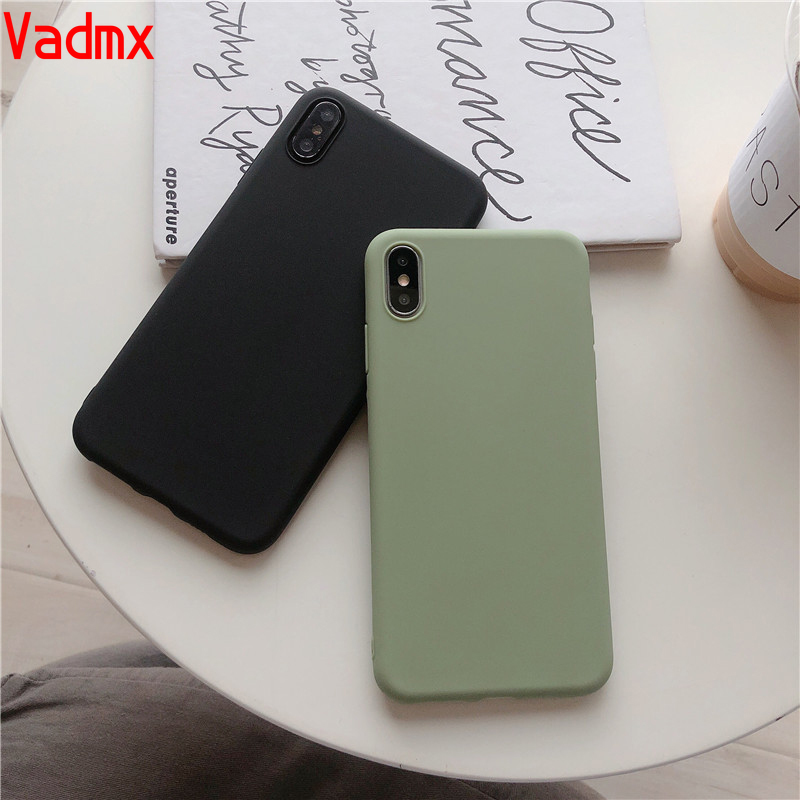 Ốp điện thoại silicon màu trơn hợp thời trang cho Oppo A12 A12E A7 A5S A3S R17 Pro