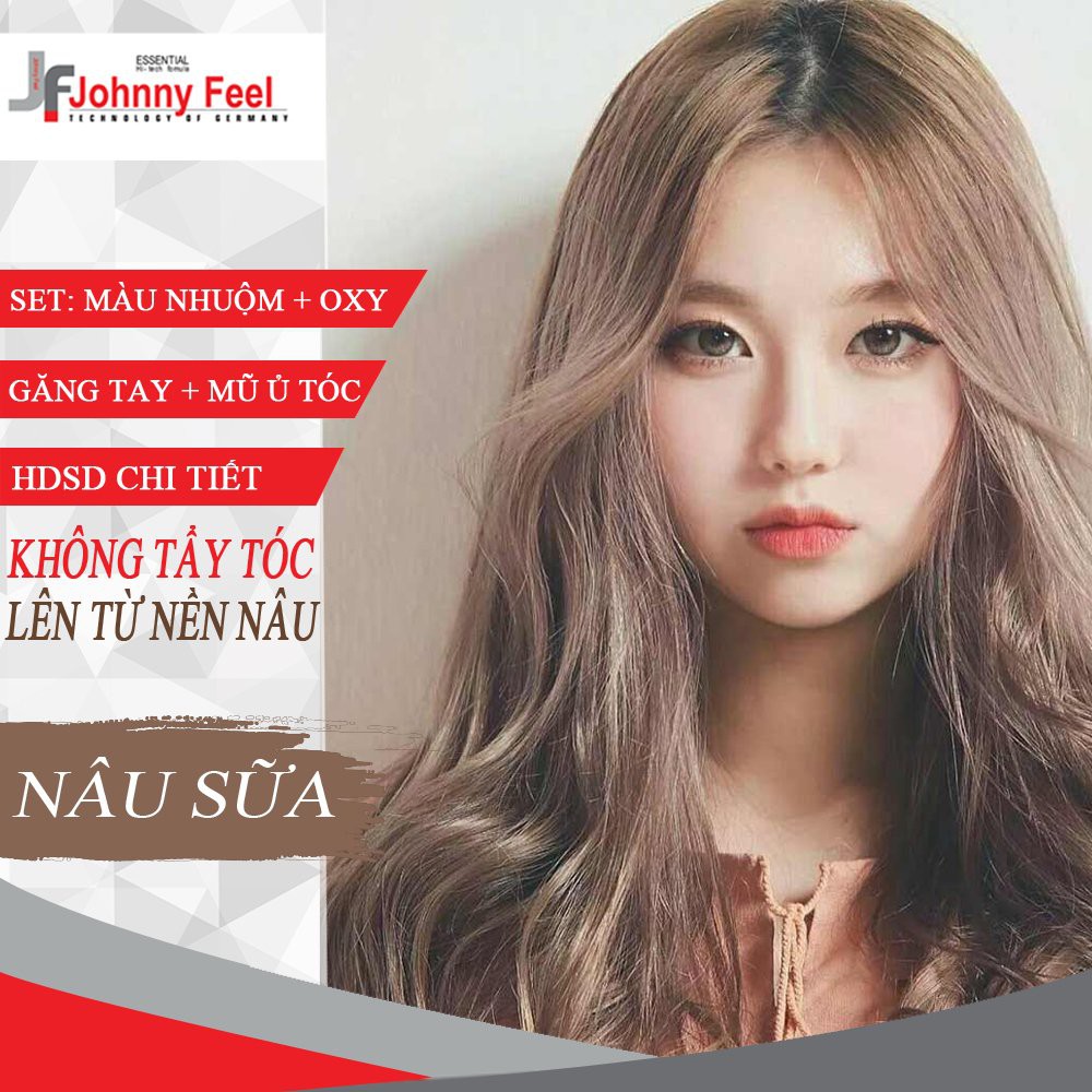 Thuốc nhuộm tóc màu NÂU SỮA - Lên Từ Nền Nâu - KHÔNG TẨY | BigBuy360 - bigbuy360.vn