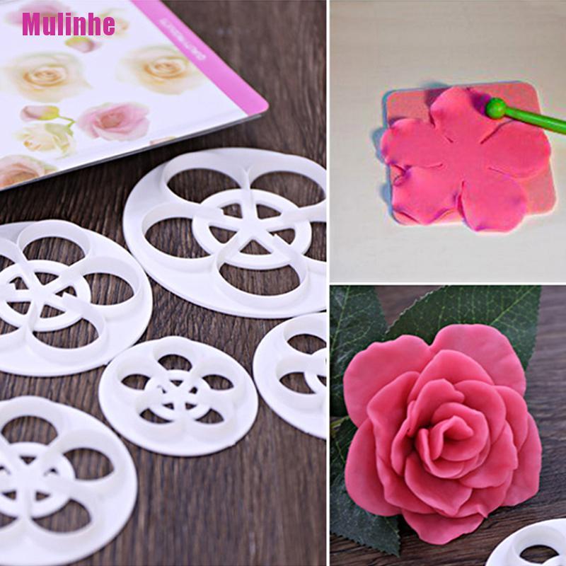 Set 6 khuôn cắt tạo hình cánh hoa dùng trang trí bánh