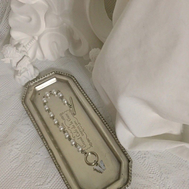 Ốp Vòng Tay Đính Ngọc Trai Phong Cách Retro Hàn Quốc nữ