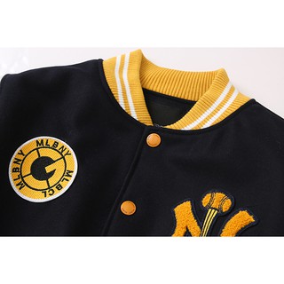 ÁO BOMBER DẠ MLB NY UNISEX NAM NỮ