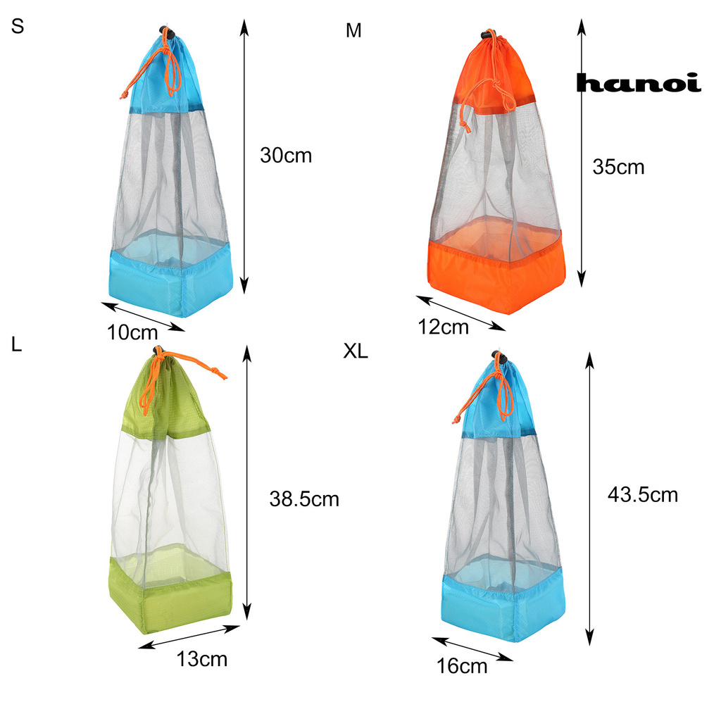 Túi Lưới Dây Rút Siêu Nhẹ Dùng Đựng Đồ Dùng Khi Đi Cắm Trại