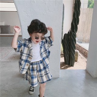 Set áo sơ mi tay ngắn + quần Short thời trang cho bé trai