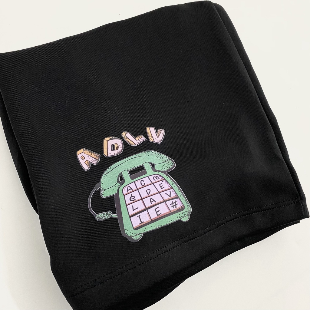 QUẦN Short đen ADLV Nam Nữ, Quần đùi thun Unisex, cộc ngắn form rộng thể thao chất vải Poly 2 da. KKIMSHOP