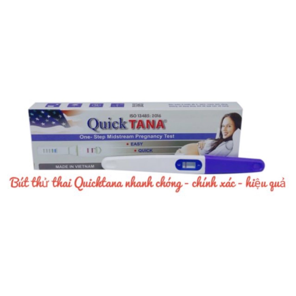 Bút thử thai Quick Tana, Chính xác 100%, Dễ sử dụng. Thử nhanh sau 7-10 ngày quan hệ.