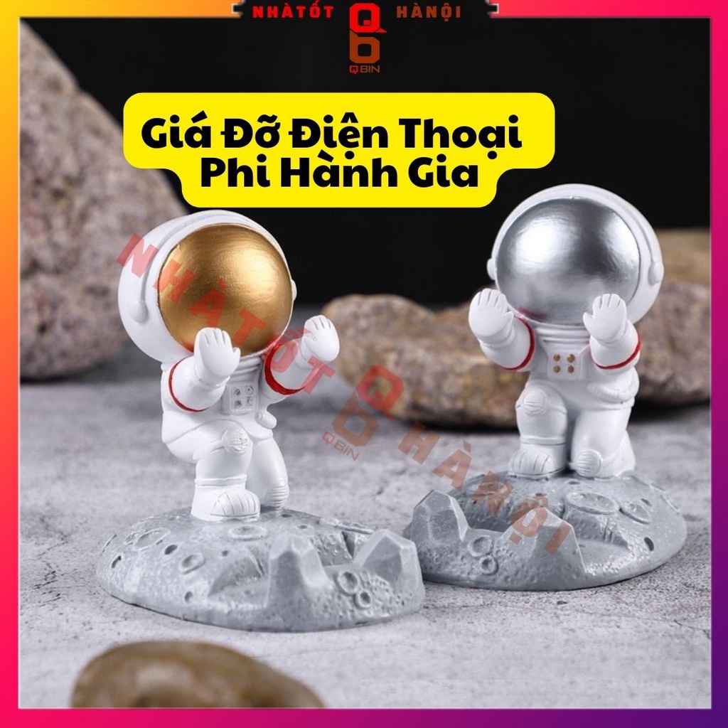 Giá đỡ điện thoại nhựa resin đúc tượng phi hành gia để bàn chắc chắn cực chill
