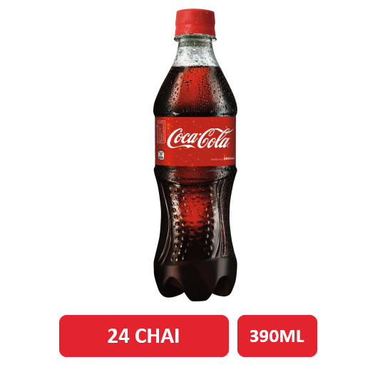 Thùng 24 chai Coca cola 390ml