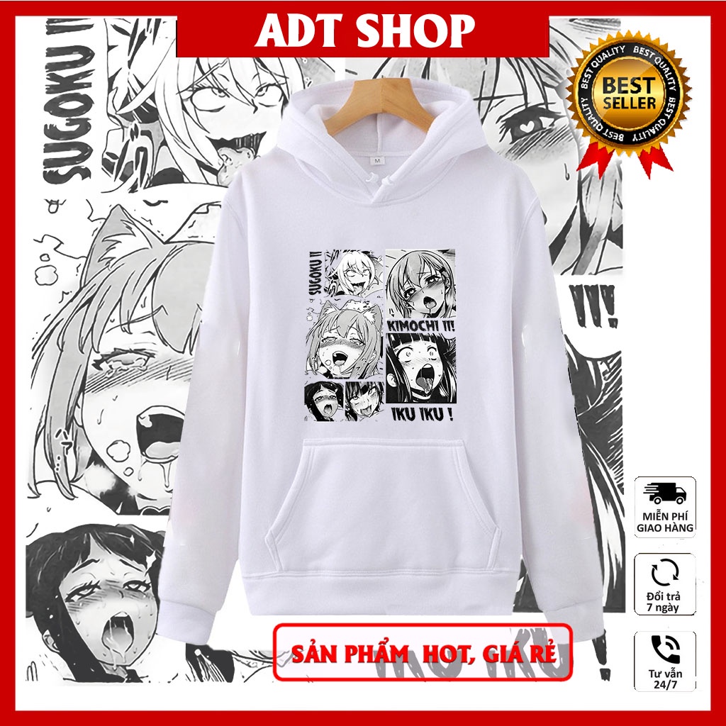 Áo Hoodie HENTAI ANIME CÁC MẶT AHEGAO IKU IKU ECCHI hot trend giá rẻ