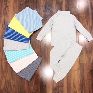 Bộ cotton cổ 3 phân