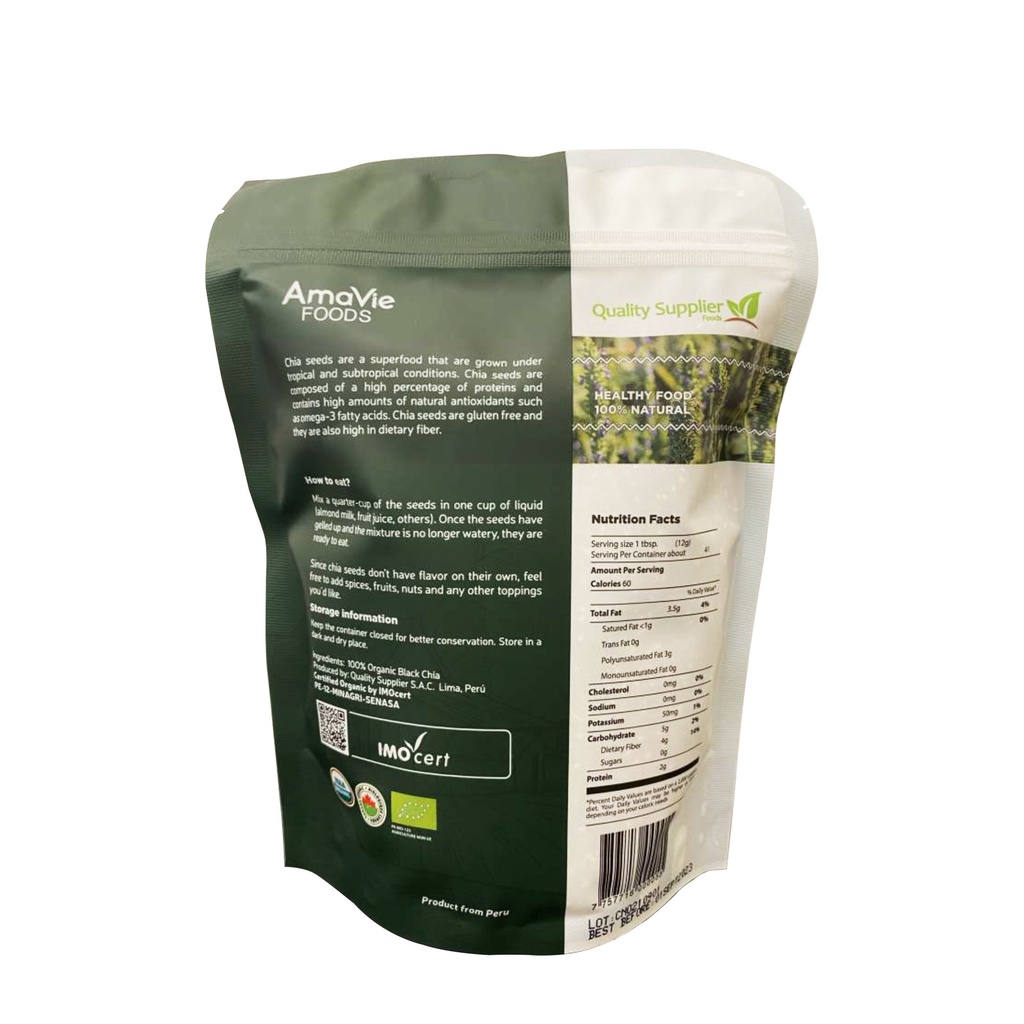 Hạt chia hữu cơ Amavie Foods 500g