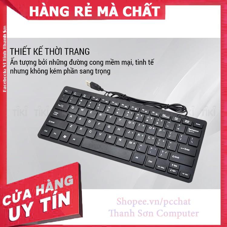 [Mã PC10K20X  hoàn đến10K xu] Bàn phím máy tính mini K1000 có dây (đen) - Linh Kiện Phụ Kiện PC Laptop Thanh Sơn | BigBuy360 - bigbuy360.vn