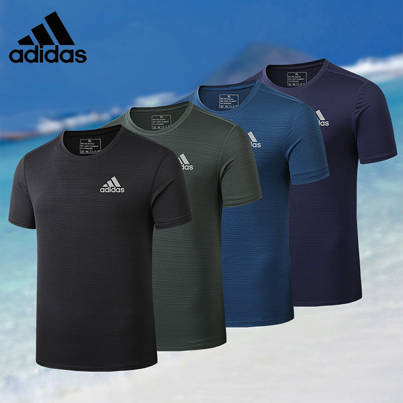 Áo thun Adidas nam tay ngắn cổ tròn mau khô