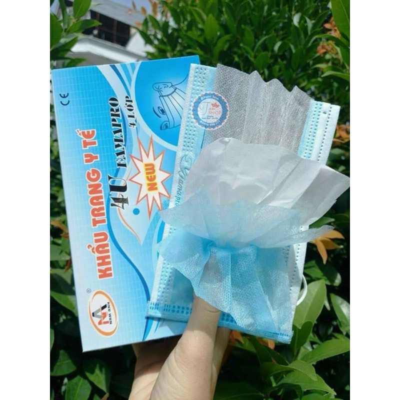 Khẩu trang y tế 4 lớp Nam Anh chính hãng - hộp 50 cái