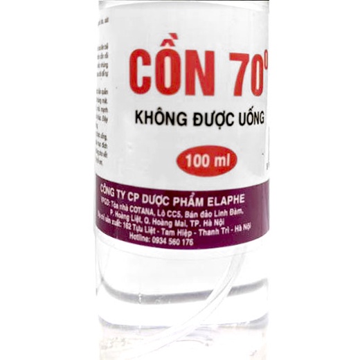 [Hỏa tốc HCM] Cồn 70/90 Độ 1000ml - Khử Khuẩn - Sát trùng vết thươngJ