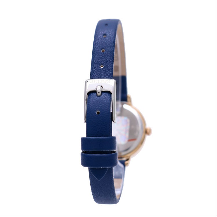 Julius Official | Đồng hồ nữ JULIUS JA979 dây da xanh dương size 23