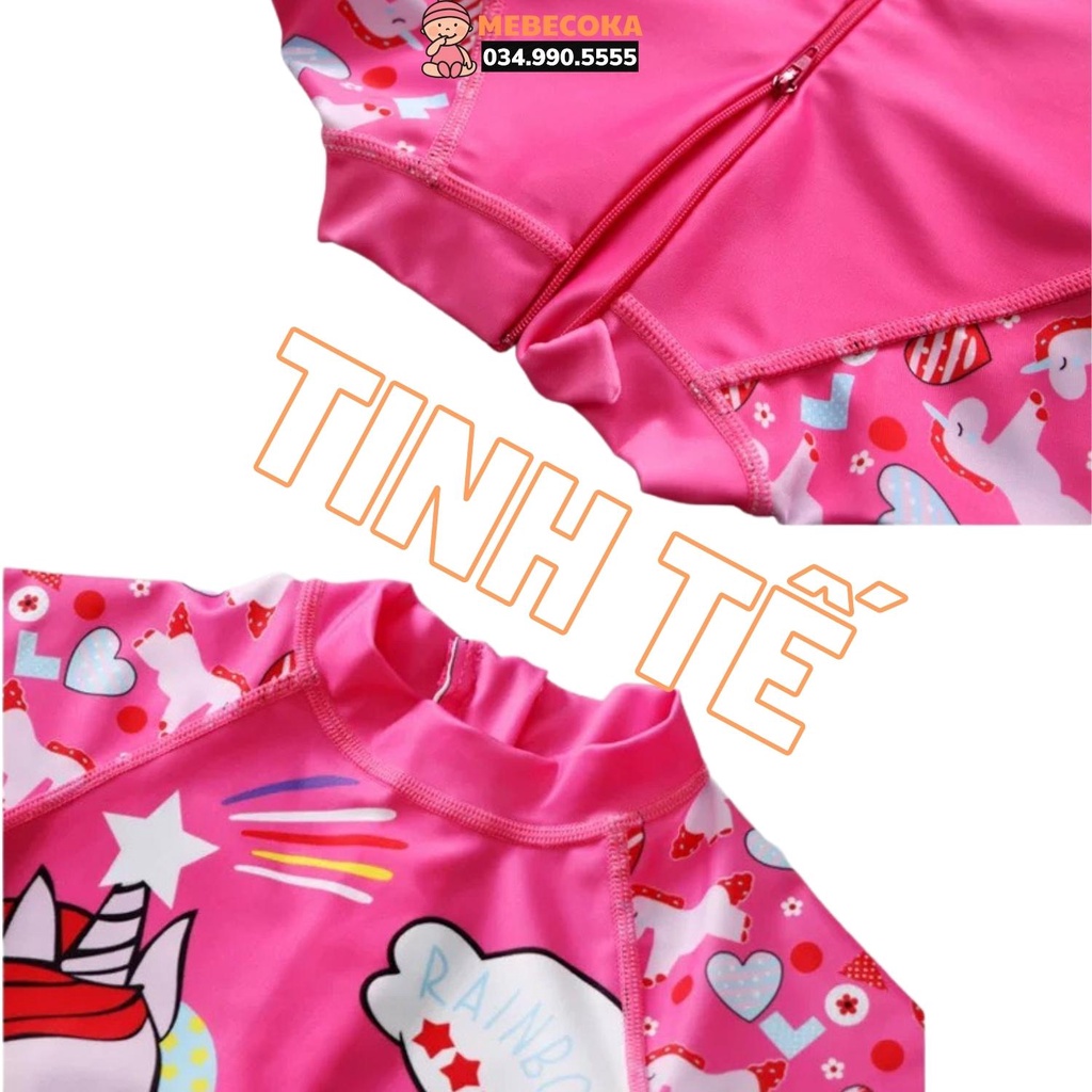 [TẶNG KÈM MŨ - FREE SHIP] Bộ đồ bơi LIỀN THÂN NGỰA PONY hồng siêu dễ thương, hàng cao cấp