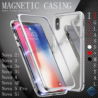 Ốp điện thoại mặt kính cường lực hít nam châm Huawei Nova 2i Nova 3 Nova 3E Nova 3i Nova 4 Nova 4E Nova 5 Pro Nova 5i