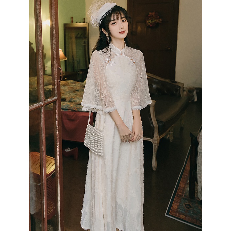 Km ✖◈mùa hè retro eo sườn xám phiên bản sửa đổi trẻ dài váy siêu cổ tích pháp niche loại 1 | BigBuy360 - bigbuy360.vn