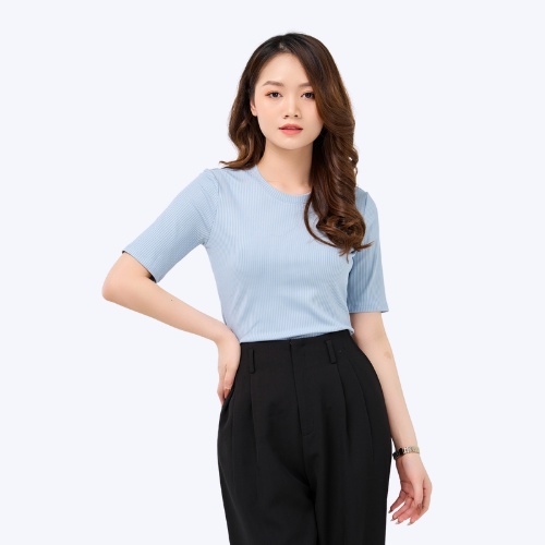 Áo thun nữ thu đông YODY cổ tròn tay lỡ vải Cotton nhung co giãn, form trẻ trung,, năng động, thanh lịch ATN4272