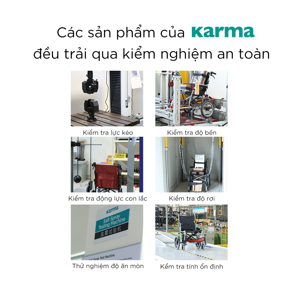 [CHÍNH HÃNG KARMA] Xe Lăn Nhôm Soma 105 Tay Cầm Có Phanh