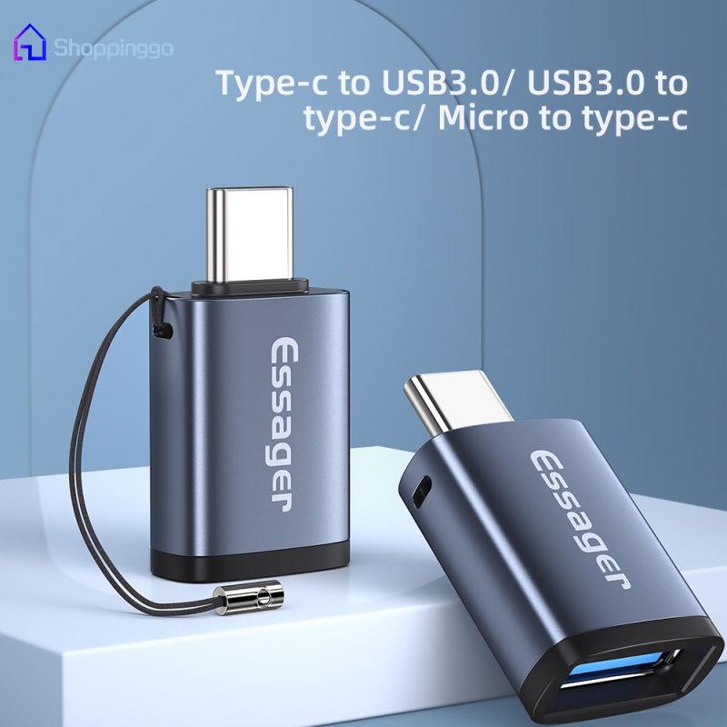 ESSAGER ☆☆ Đầu chuyển đổi USB Type C OTG sang USB 3.0 cho Macbook Xiaomi mi Samsung