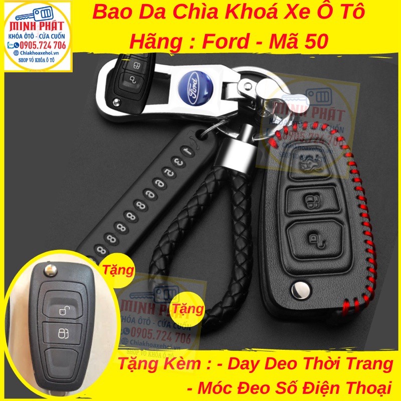 Bao Da Chìa Khóa Xe Ford Ranger, Focus, Ecosport