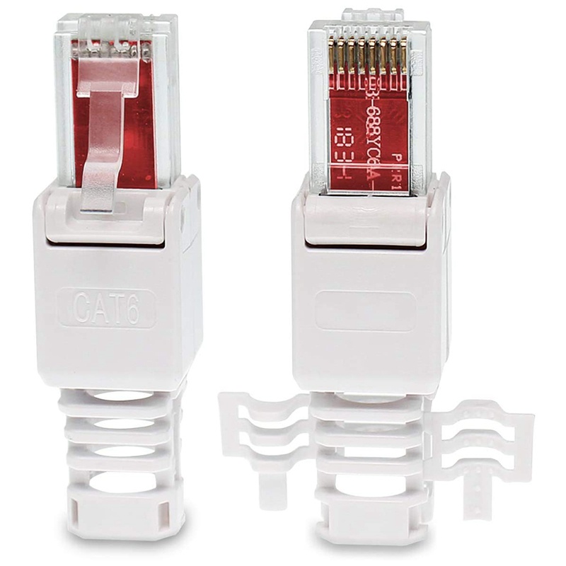 Set 12 Phích Cắm Mạng Rj45 Cat6 Lan Utp Cat5 Cat7