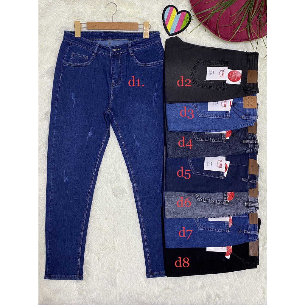 Quần Jeans Lưng Cao BigSize Cao Cấp * *Vải dày và co giãn. YuMe-036