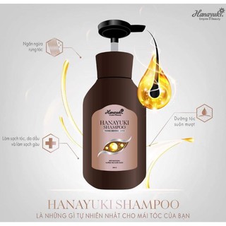 [CHÍNH HÃNG 100%] DẦU GỘI HANAYUKI SHAMPOO DƯỠNG TÓC SIÊU MƯỢT, SẠCH GÀU 300ML