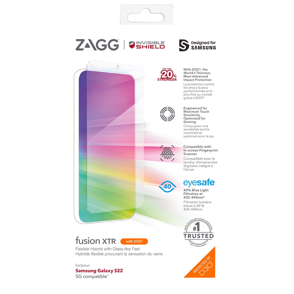 Miếng dán màn hình SamSung S22 InvisibleShield Fusion XTR