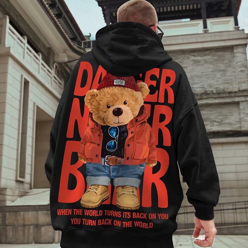 Áo khoác hoodie dáng rộng in hình phong cách thu đông cho nam size lớn | BigBuy360 - bigbuy360.vn