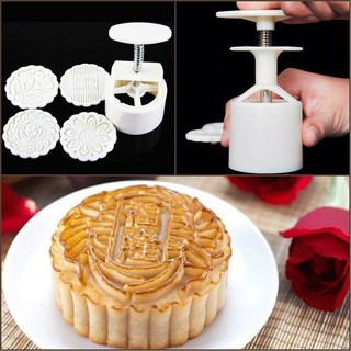 Khuôn Làm Bánh Trung Thu Lò Xo 6 Mặt Tiện Dụng (Tròn Và Vuông)