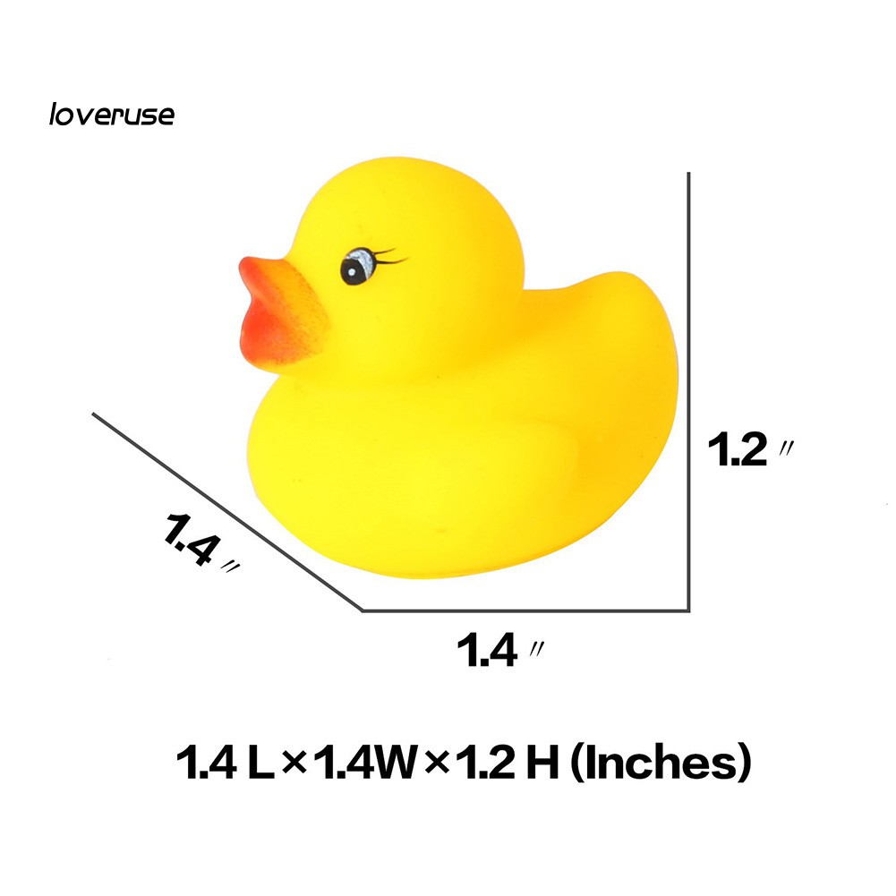 WJ_10Pcs Baby Infants Bath Shower Tub Inflatable Floating Toy Rubber Squeaky Ducks