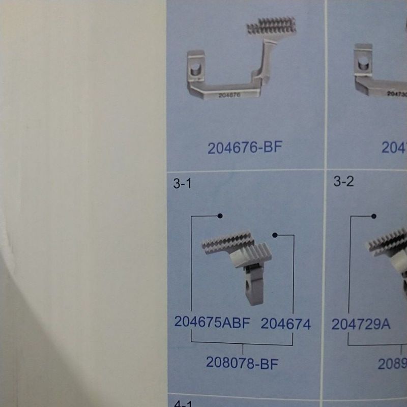 Bộ mặt nguyệt răng cưa máy vắt sổ M752-17.