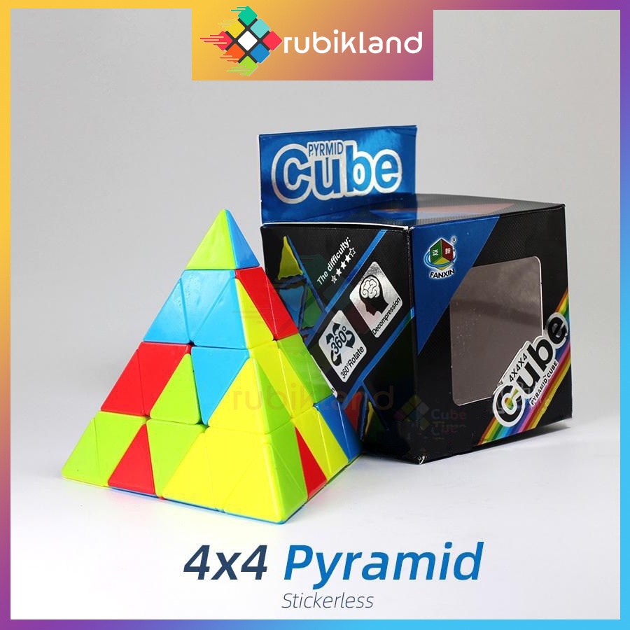 Rubik Biến Thể Fanxin Master Pyraminx 4x4 Pyramind 4 Tầng Rubic Tam Giác Đồ Chơi Trí Tuệ Trẻ Em