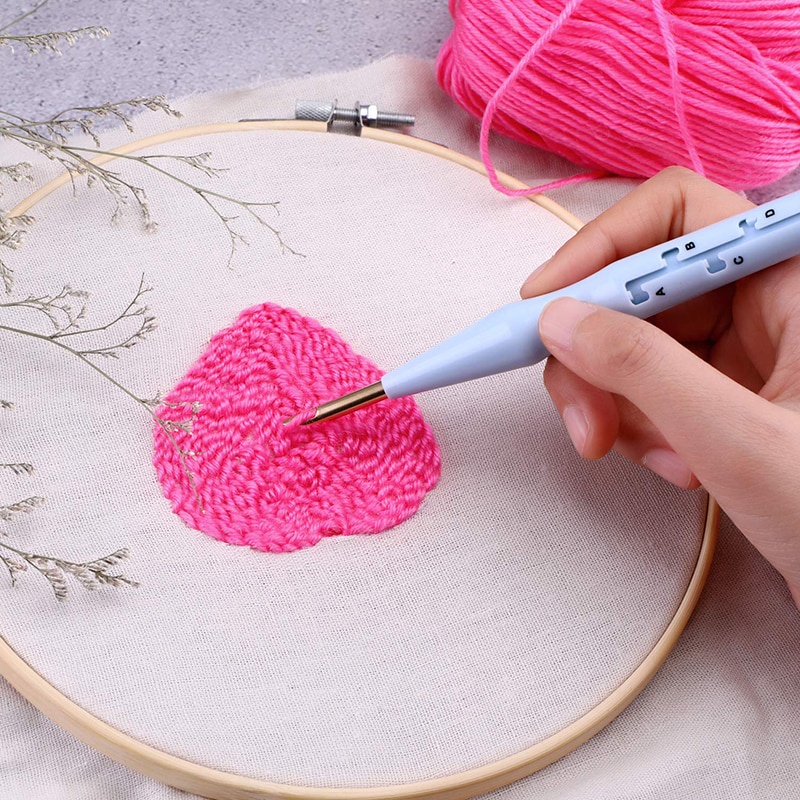 1 Bộ Kim Thêu Bằng Nhựa Có Thể Điều Chỉnh