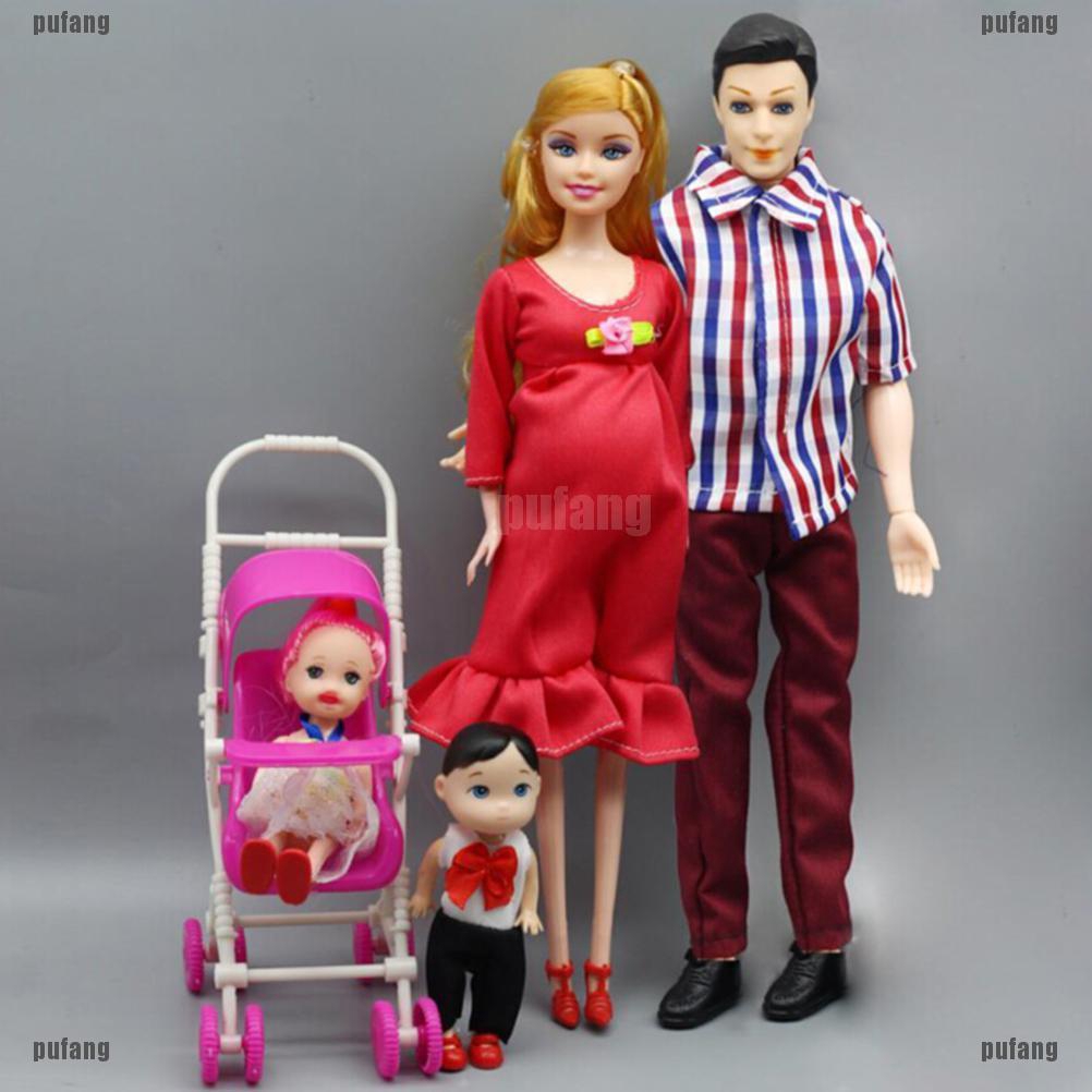 Bộ đồ chơi búp bê Barbie mang thai 6 món giáo dục gia đình cho trẻ